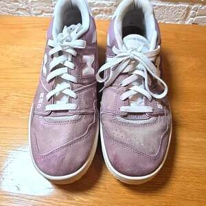 New Balance 550 Womens 11 Lilac Chalk Pink Suede Sneakers BBW550PB Retro